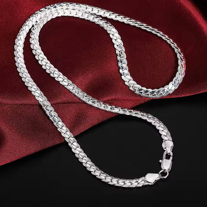 6 mm Zijketting + gratis armband (20cm)