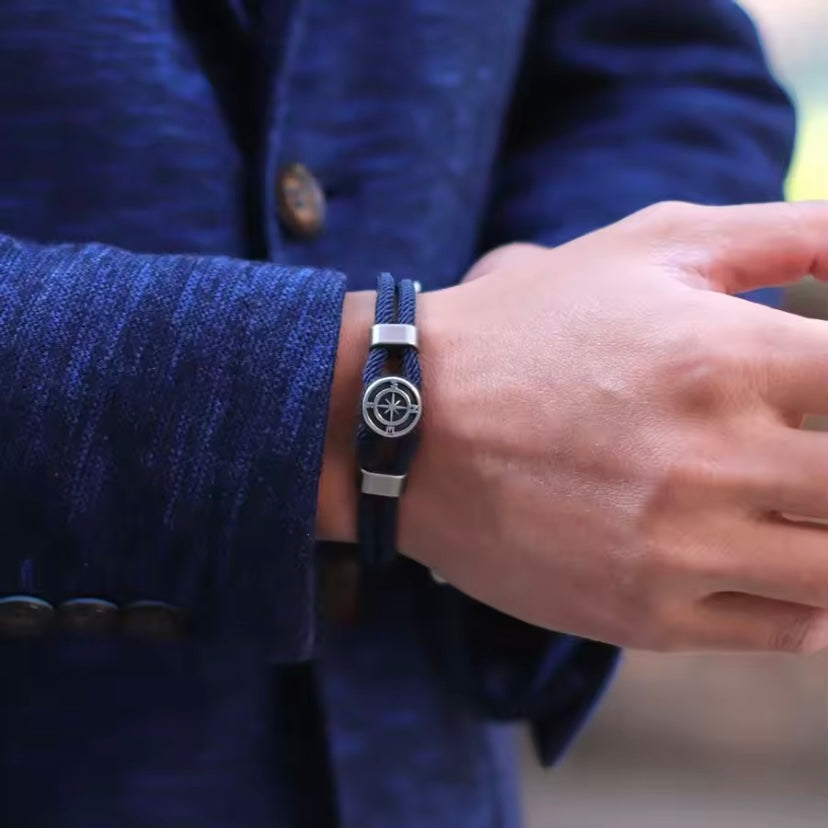 ⚓ Breng de zee tot leven met onze maritieme armbanden! Blauwe NavigaBand