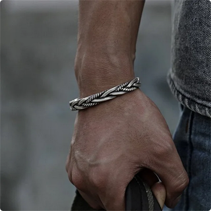Bracelet manchette ouvert de style viking nordique Norse-Force™