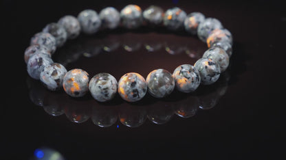 Bracelet perlé en pierre de flamme FireGem™
